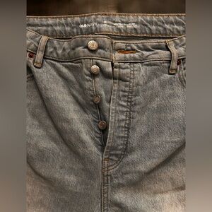 TALL! Extra High-Waisted Button-Fly Kicker Boot-Cut with Side-Slit Jeans